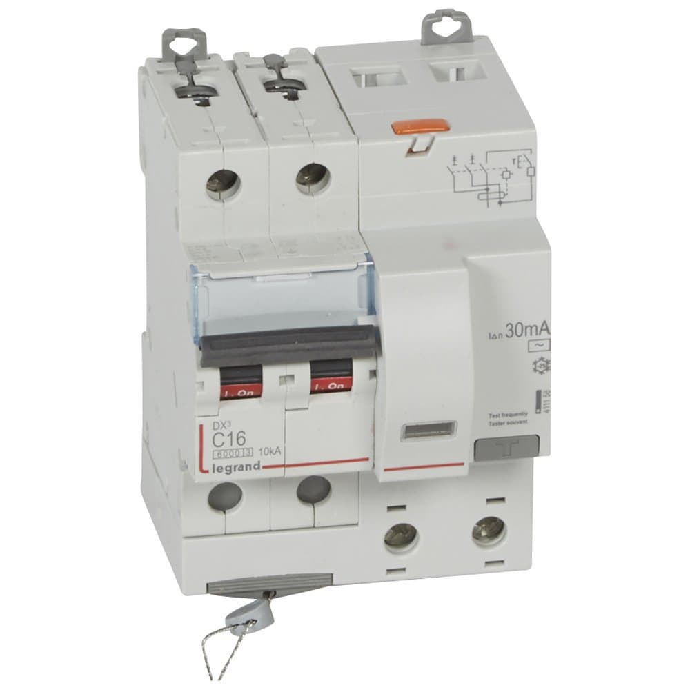 Legrand DX3 Автоматический выключатель дифференциального тока 2P 16А (С) 30MA-AC 4м 411158 — миниатюра 1