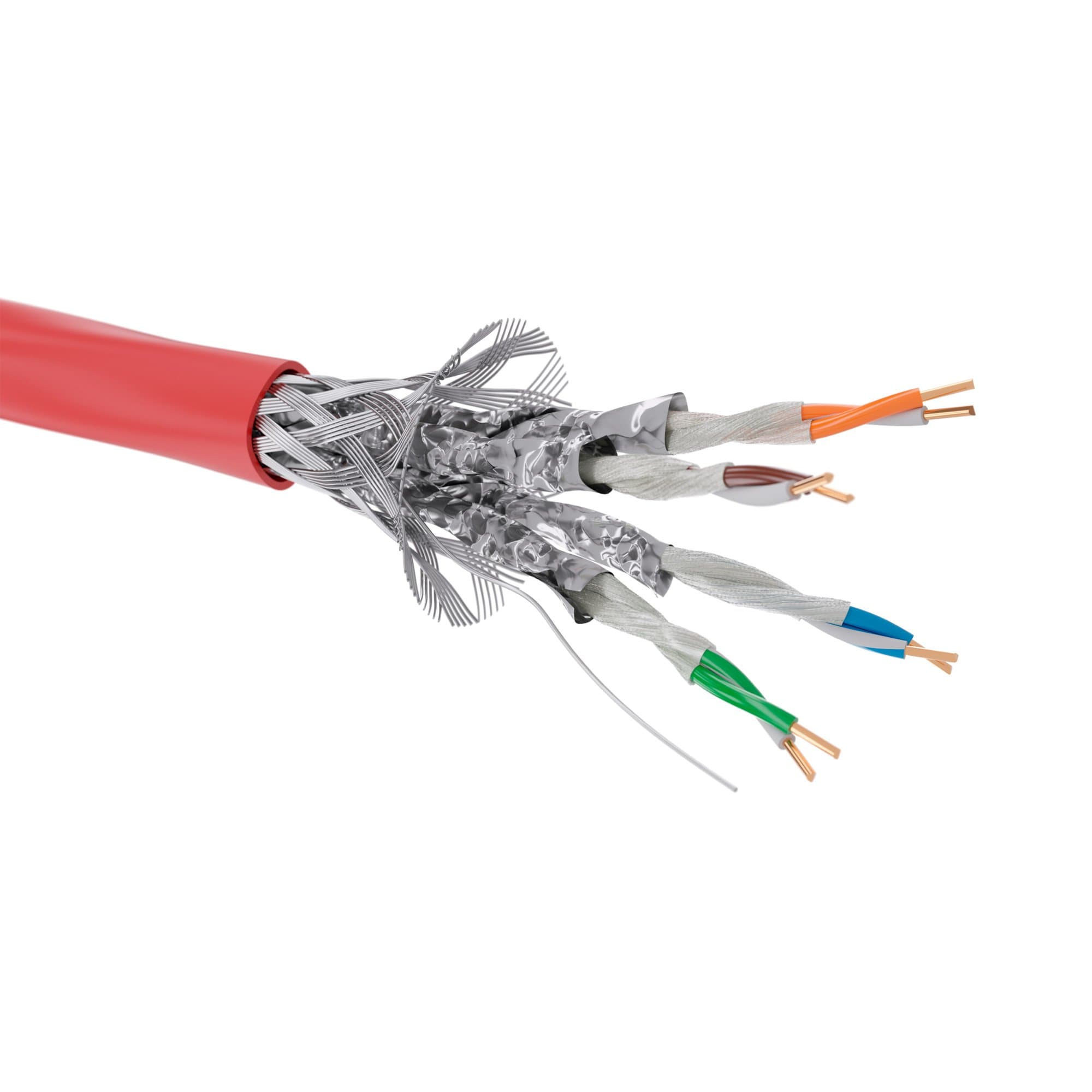 DKC Кабель CAT 6, S/FTP, нг(А)-FRHF, бухта 305м, красный RN6SFA04RD