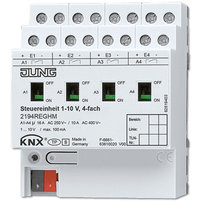 JUNG KNX Блок управления 1-10 B, 4гр 2194REGHM