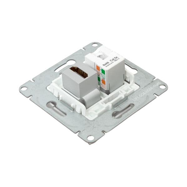EKF Механизм розетки HDMI+RJ45 (cat5), алюминий Эпика — миниатюра 10