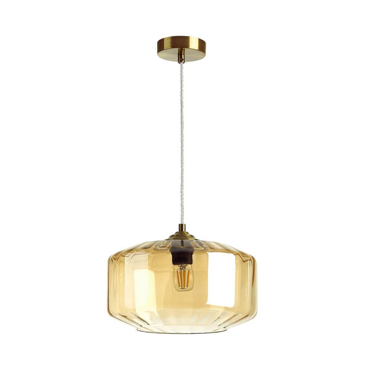 Odeon Light 4747/1 ODL21 янтарный/бронзовый Подвес E27 60W BINGA