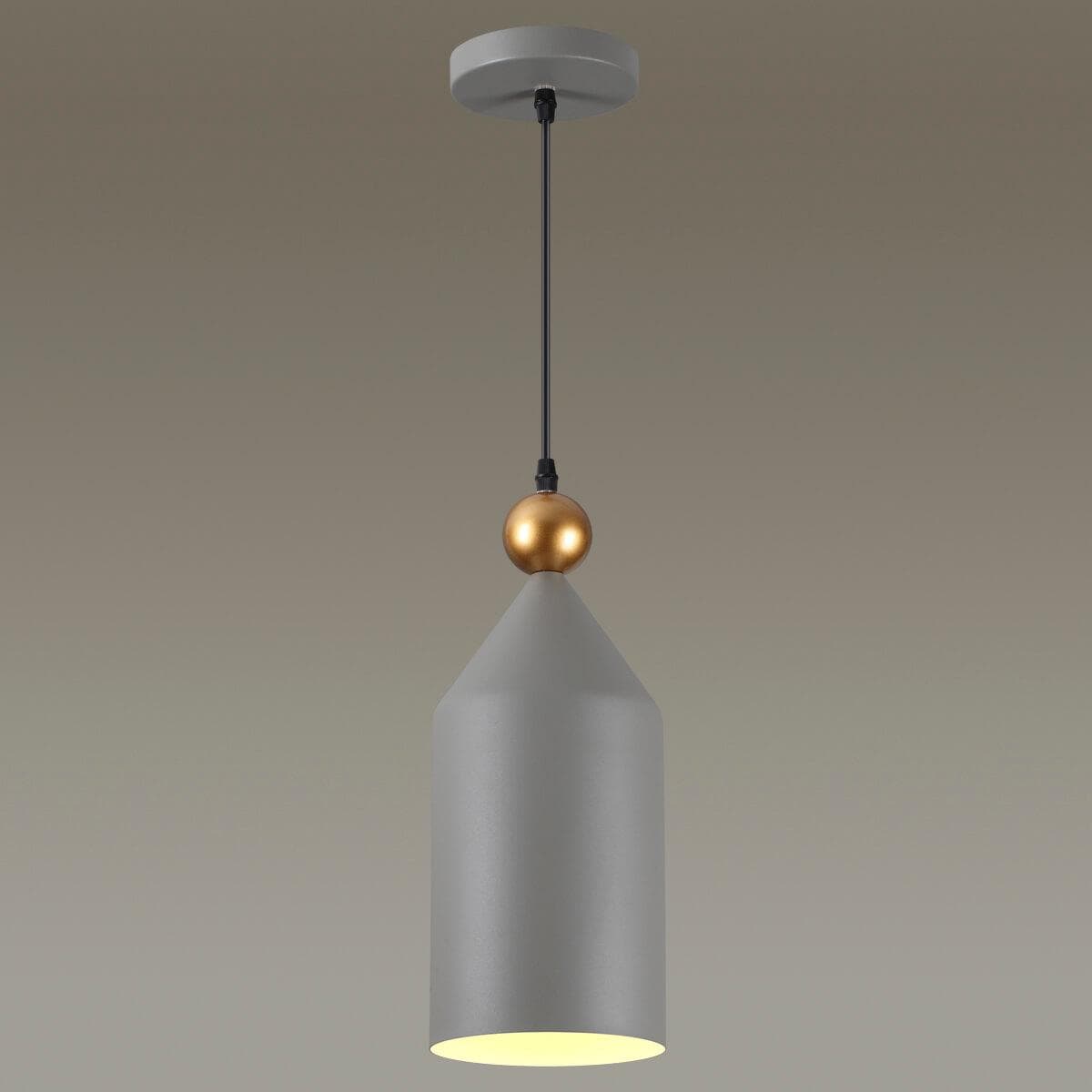 Odeon Light 4092/1 ODL19 385 серый/золотой Подвес Е27 1*40W BOLLI — миниатюра 2