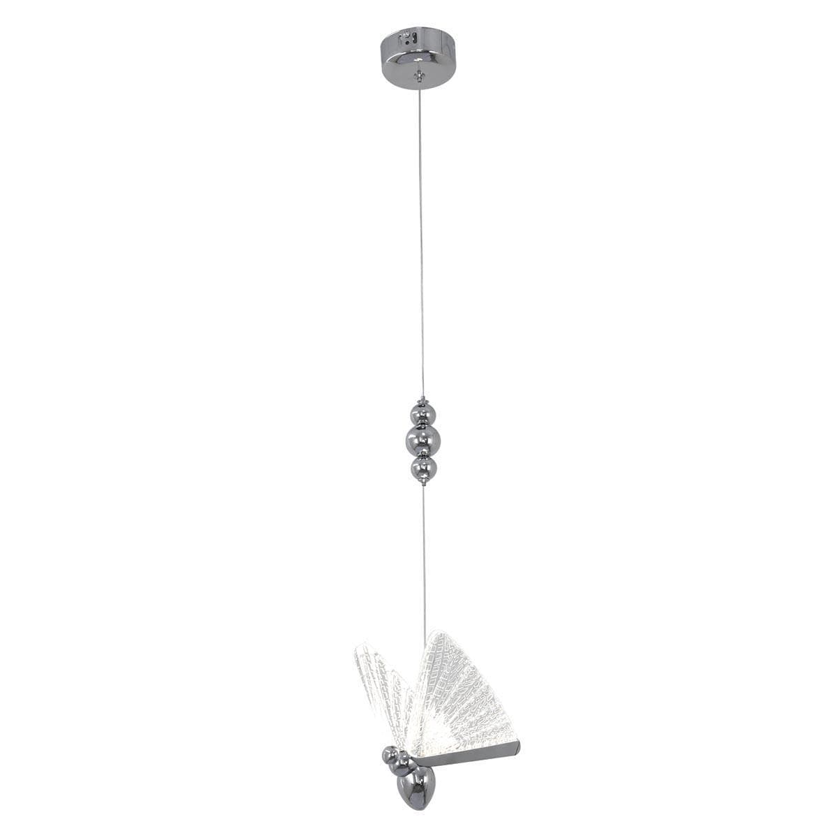 Kink Light 08444-1B,02 Подвес Баттерфляй хром w22*16 h200 (высота корпуса светильника h24) Led 8W (4000K) — миниатюра 1