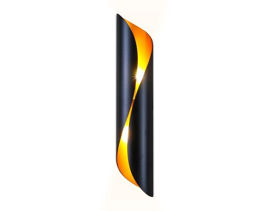Ambrella Настенный светильник FW241 BK/GD черный/золото G9/2 max 40W 400*80*100  (лампы LED G9 7W 4200K в комплекте) — миниатюра 2
