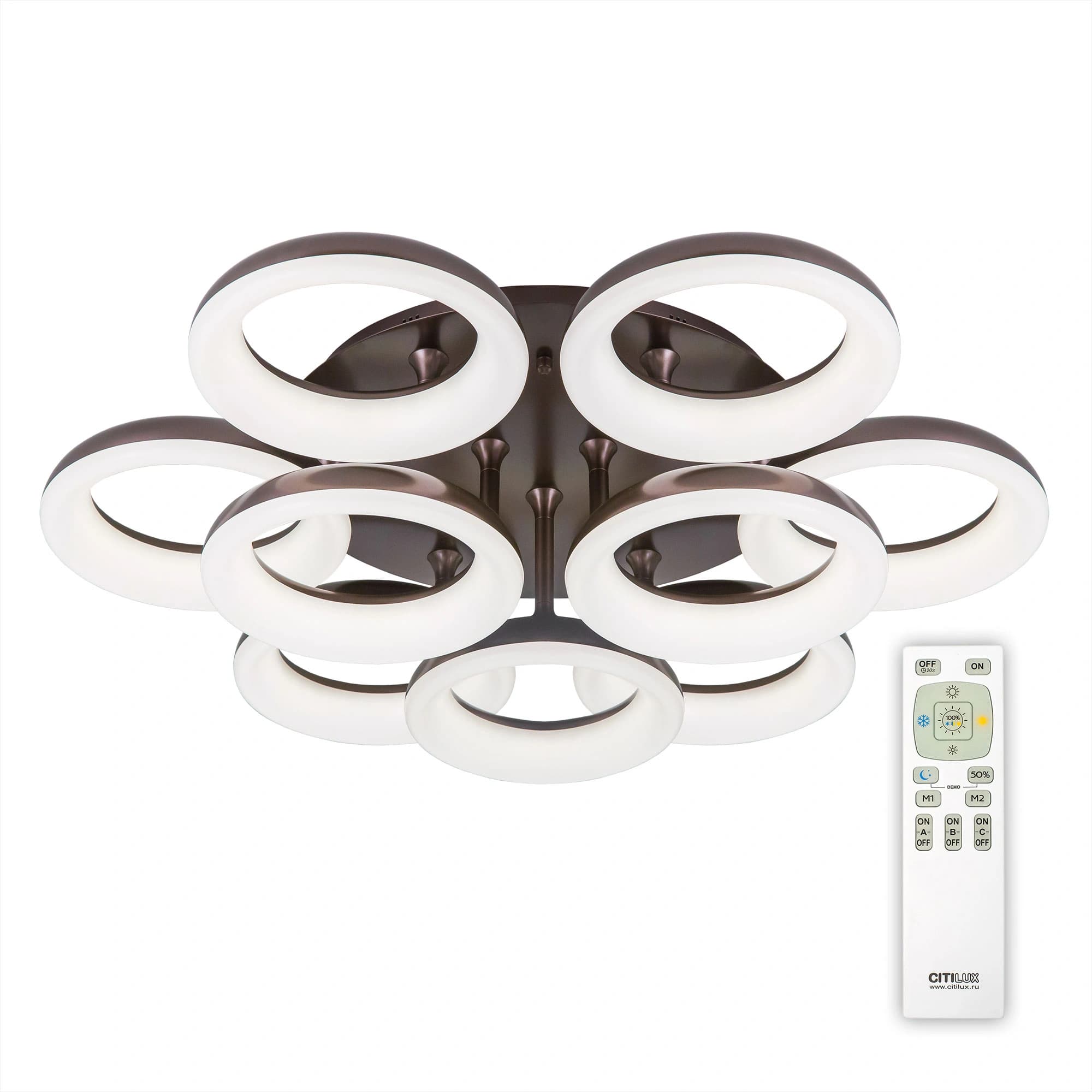 Citilux CL225195R Паркер Кофе Светильник LED Люстра с пультом