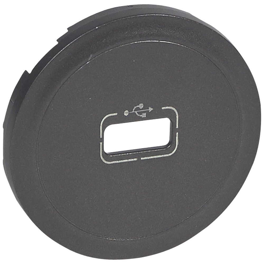 Legrand Celiane2 Графит Накладка Розетки USB розетки 1-ой 067950