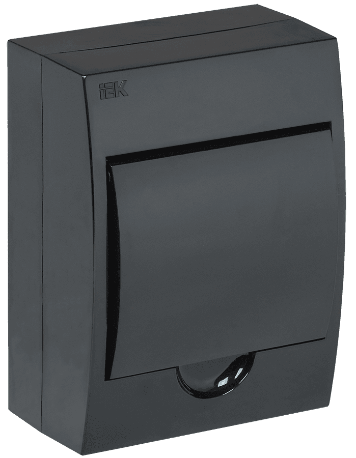 IEK KREPTA 3 Корпус пластиковый ЩРН-П-6 IP41 черный откр.монтаж — миниатюра 2