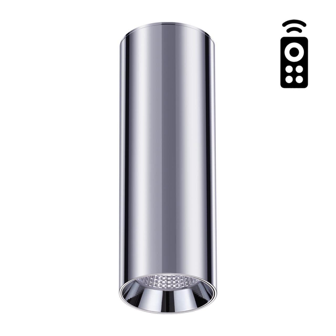Novotech 358314 NT19 000 хром Накладной диммируемый св-к с пультом ДУ IP20 LED 3000-6500K 20W 220-240V DEMI