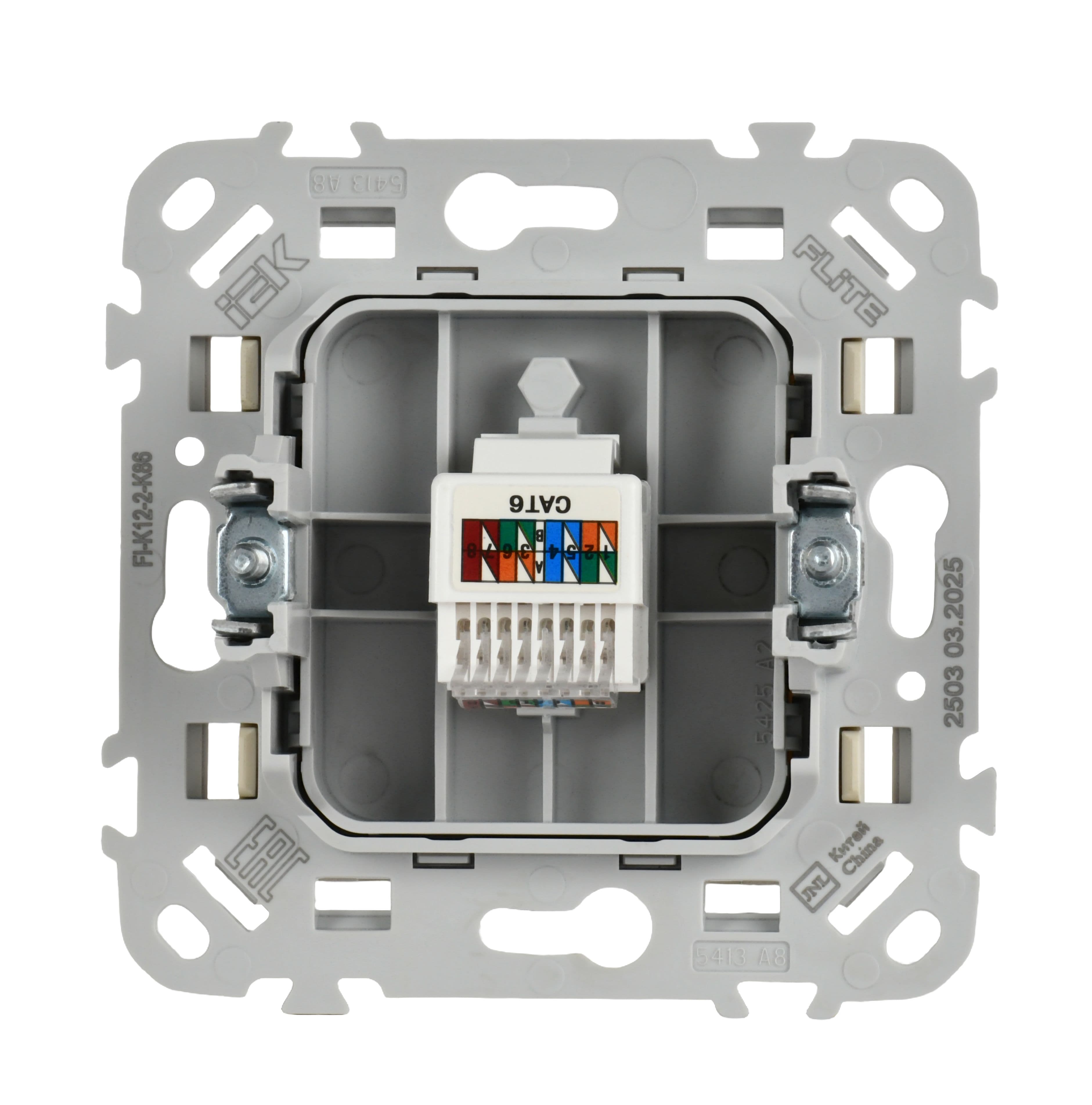 IEK FLITE Сливочный Розетка компьютерная RJ45 категория 6 UTP — миниатюра 3