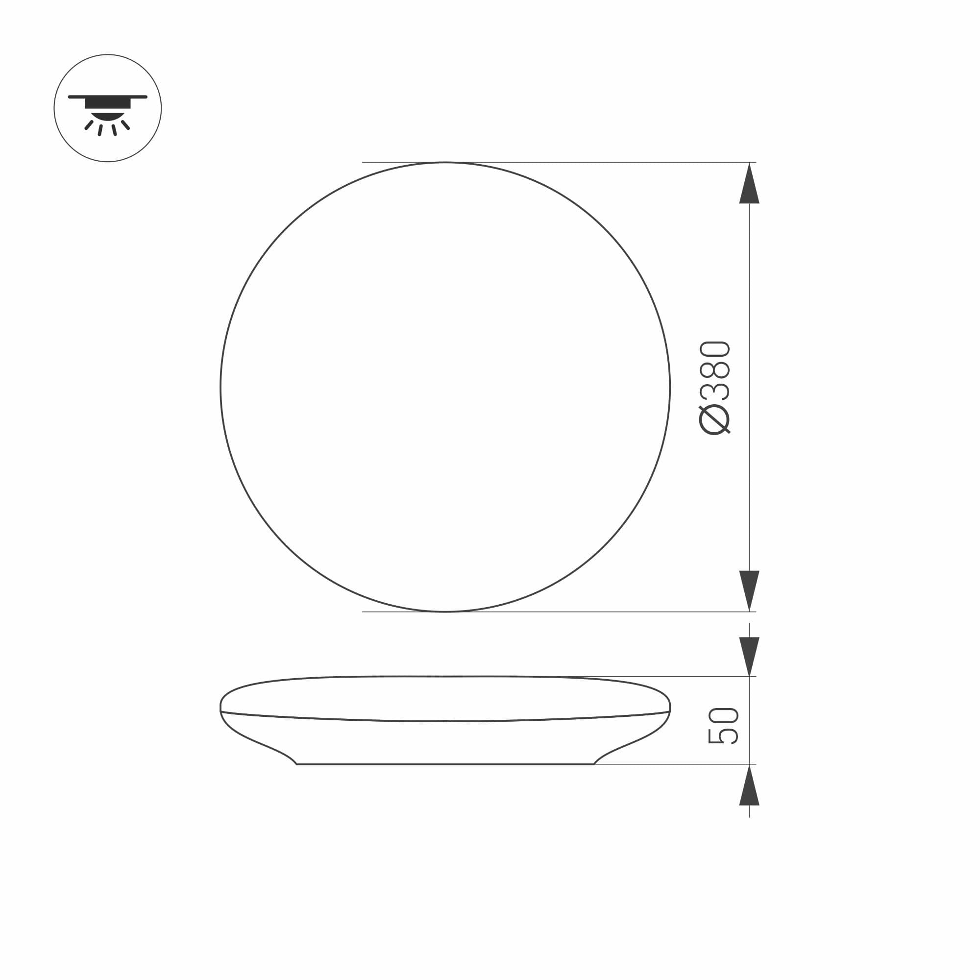 Arlight Светильник CL-FRISBEE-DIM-R380-25W Day4000-MIX (WH, 180 deg, 230V) (IP54 Пластик, 3 года) 030112 — миниатюра 8