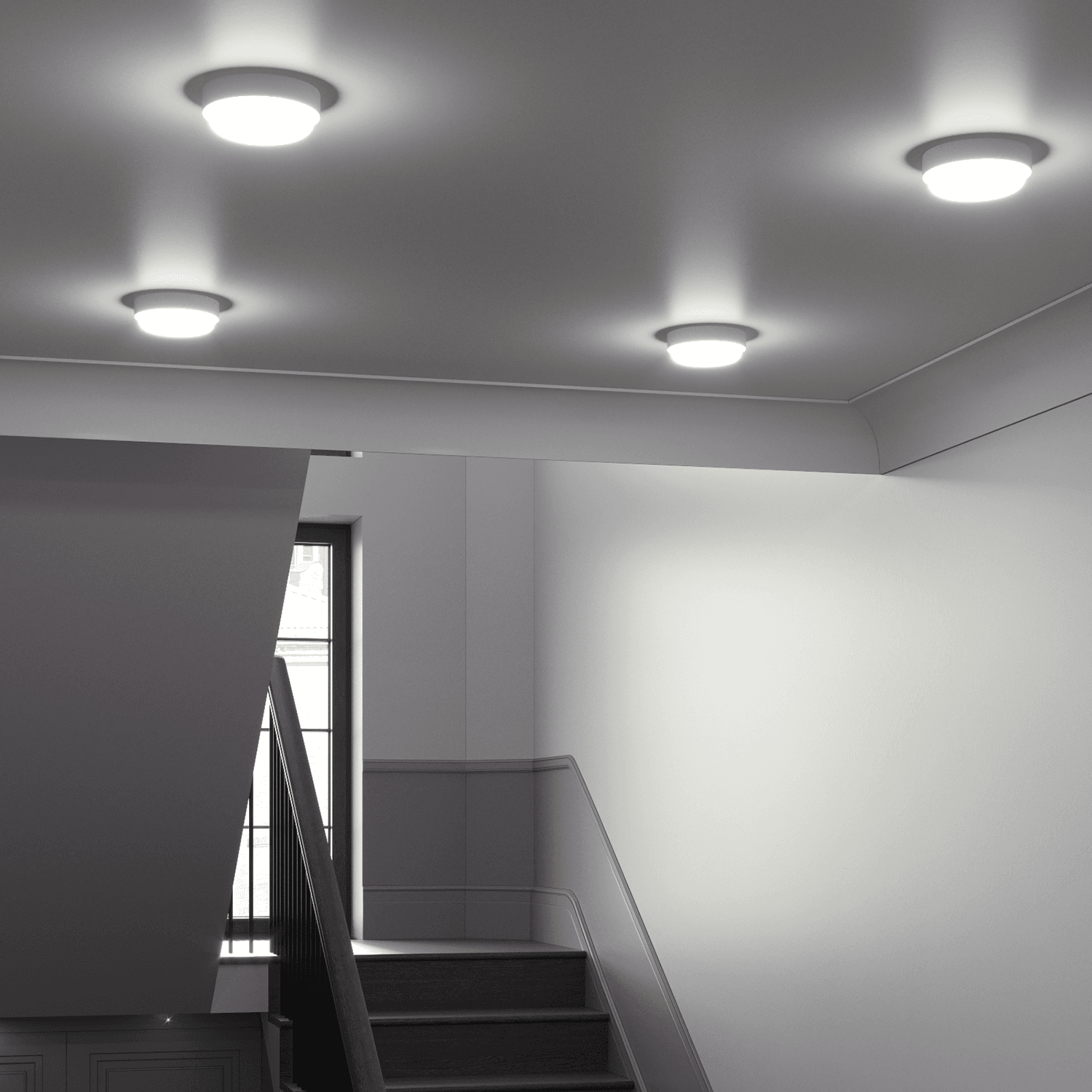 Gauss Светильник ЖКХ LITE круг 15W 1200lm 6500K 200-240V IP65 D155*52мм белый LED 126418315 — миниатюра 2