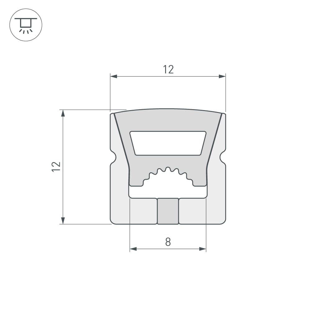 Arlight Силиконовый профиль WPH-FLEX-1212-TOP-S8-20m WHITE (Силикон) 041091 — миниатюра 2