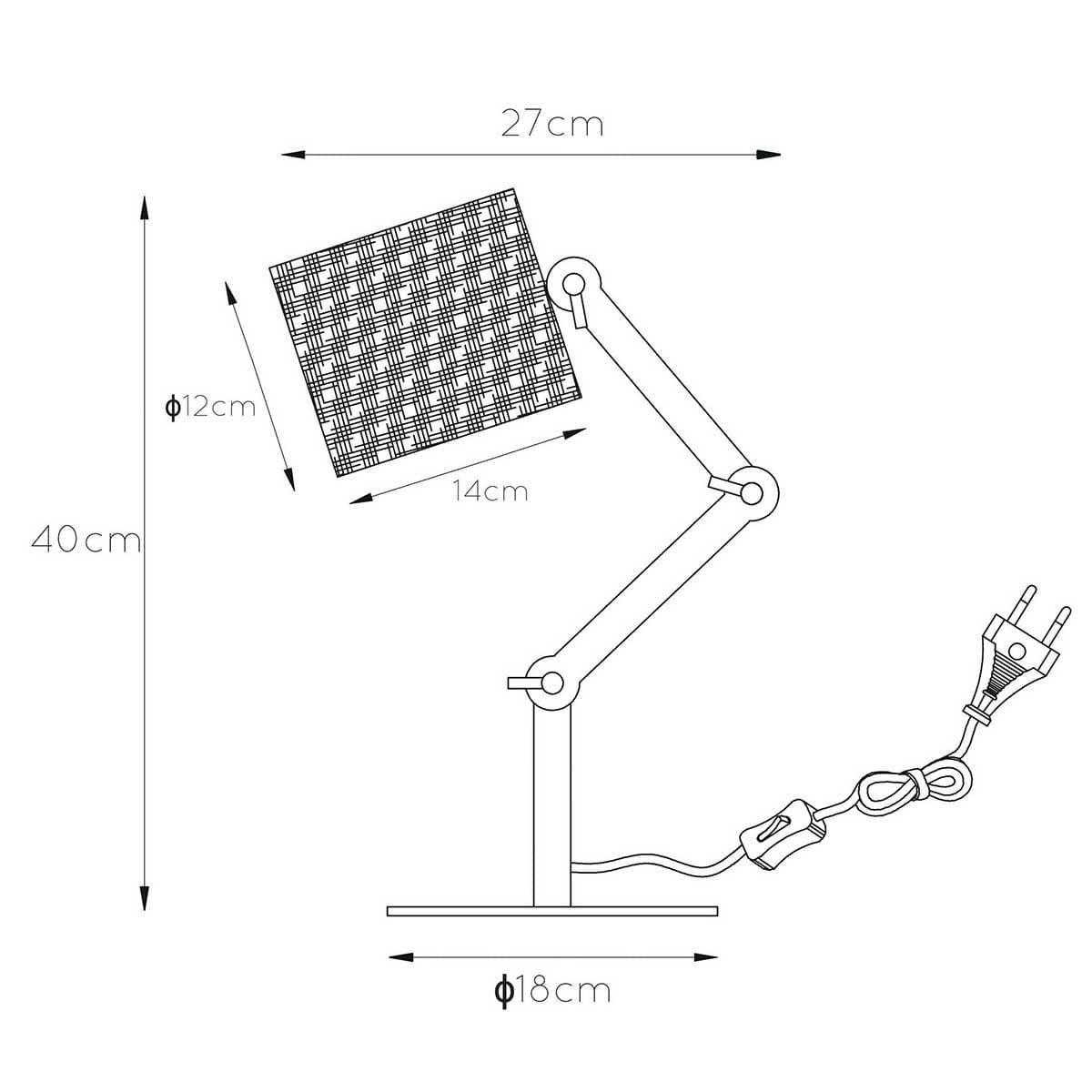 Lucide TAMPA Черный Настольная лампа 45592/81/30 — миниатюра 3