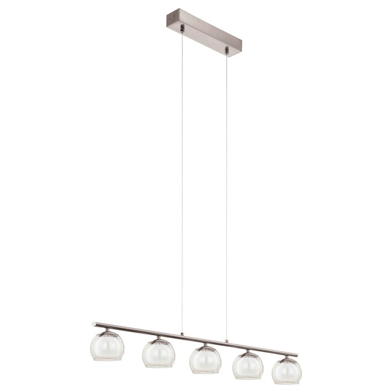 Eglo Подвес LED ASCOLESE, 5х3,3W (LED), L900, никель/янтарный, прозрачный 94319