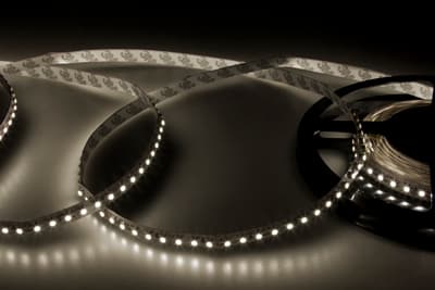 LED лента открытая, 8мм, IP23, SMD 2835, 120 LED/m, 12V, белая Rexant 141-395