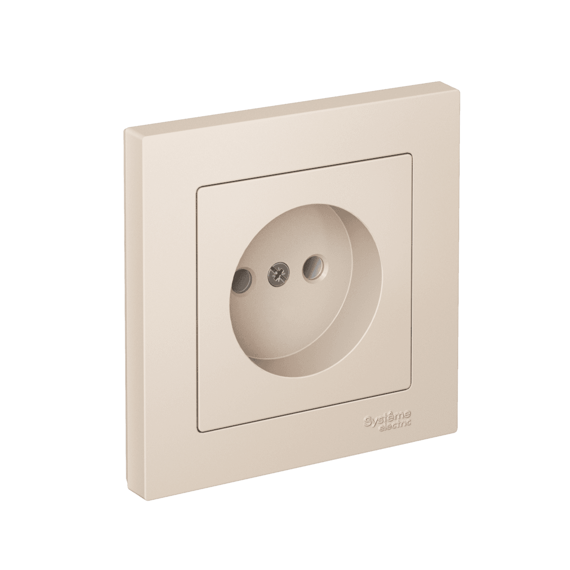 Systeme Electric AtlasDesign Бежевый Розетка без заземления, 16А, в сборе, быстрозажим. клем.