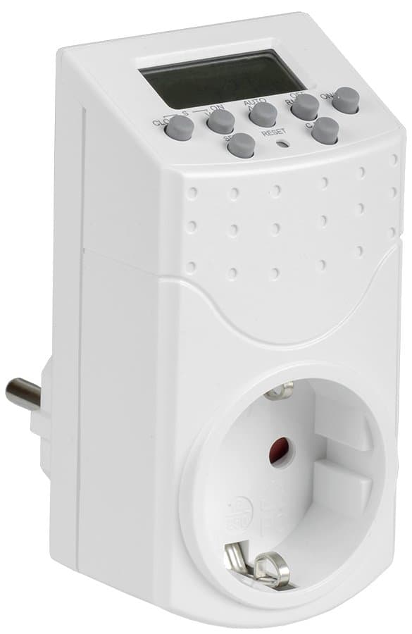 IEK РТЭ-1 Розетка-таймер электронный 1мин 7дн 140on/off 16А IP20