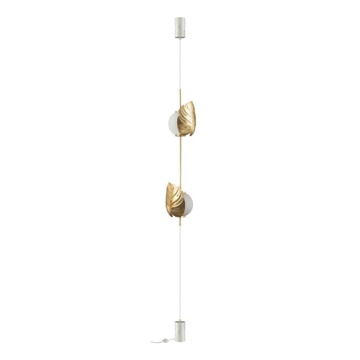 Odeon Light 4864/2FC MODERN ODL_EX22 45 золотистый/белый/стекло Натяжной торшер с выкл. E14 2*40W JUNGLE — миниатюра 1