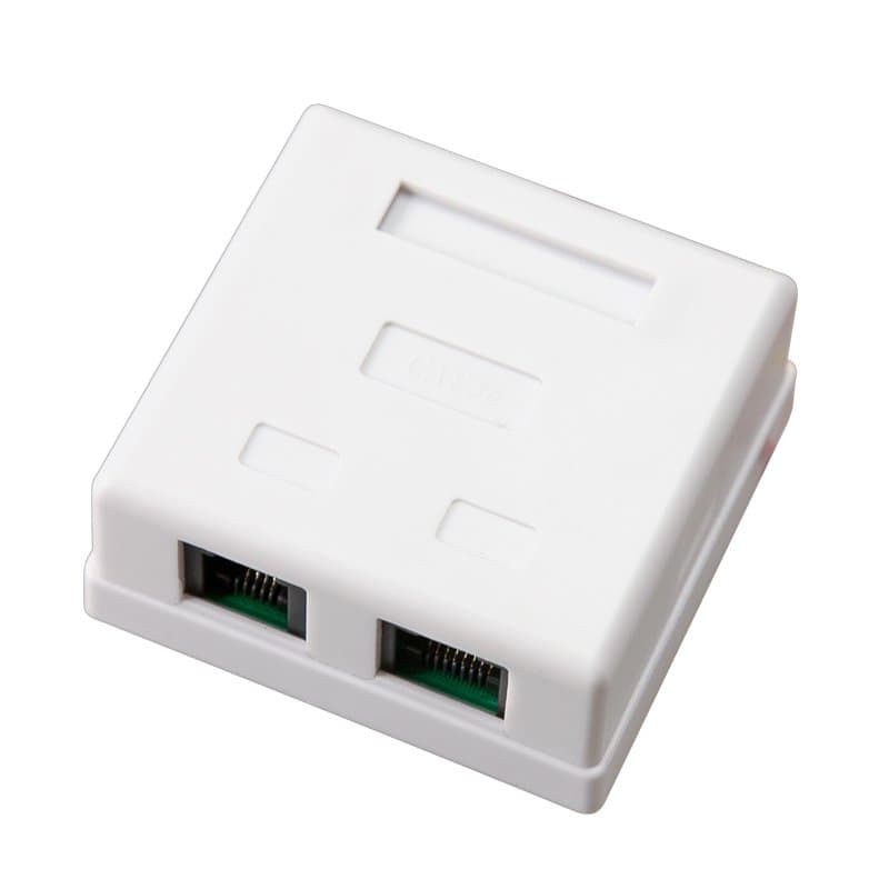 Комбинированная розетка 1-порт RJ-45 + 1 порт RJ-11, внешняя Rexant 03-0120 — миниатюра 1