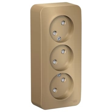 Systeme Electric Blanca наруж Титан Розетка 3-ая б/з со шторками 16А, 250В, изолир. пластина — миниатюра 2