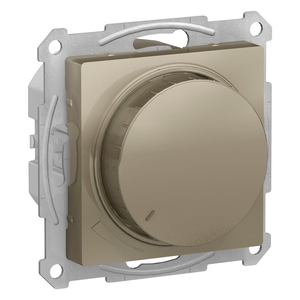 Systeme Electric AtlasDesign Шампань Светорегулятор (диммер) повор-нажим, LED, RC, 400Вт, мех.