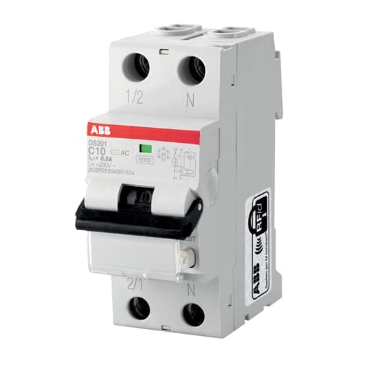 ABB Выключатель автоматический дифференциального тока DS201 L C6 AC30 2CSR245080R1064