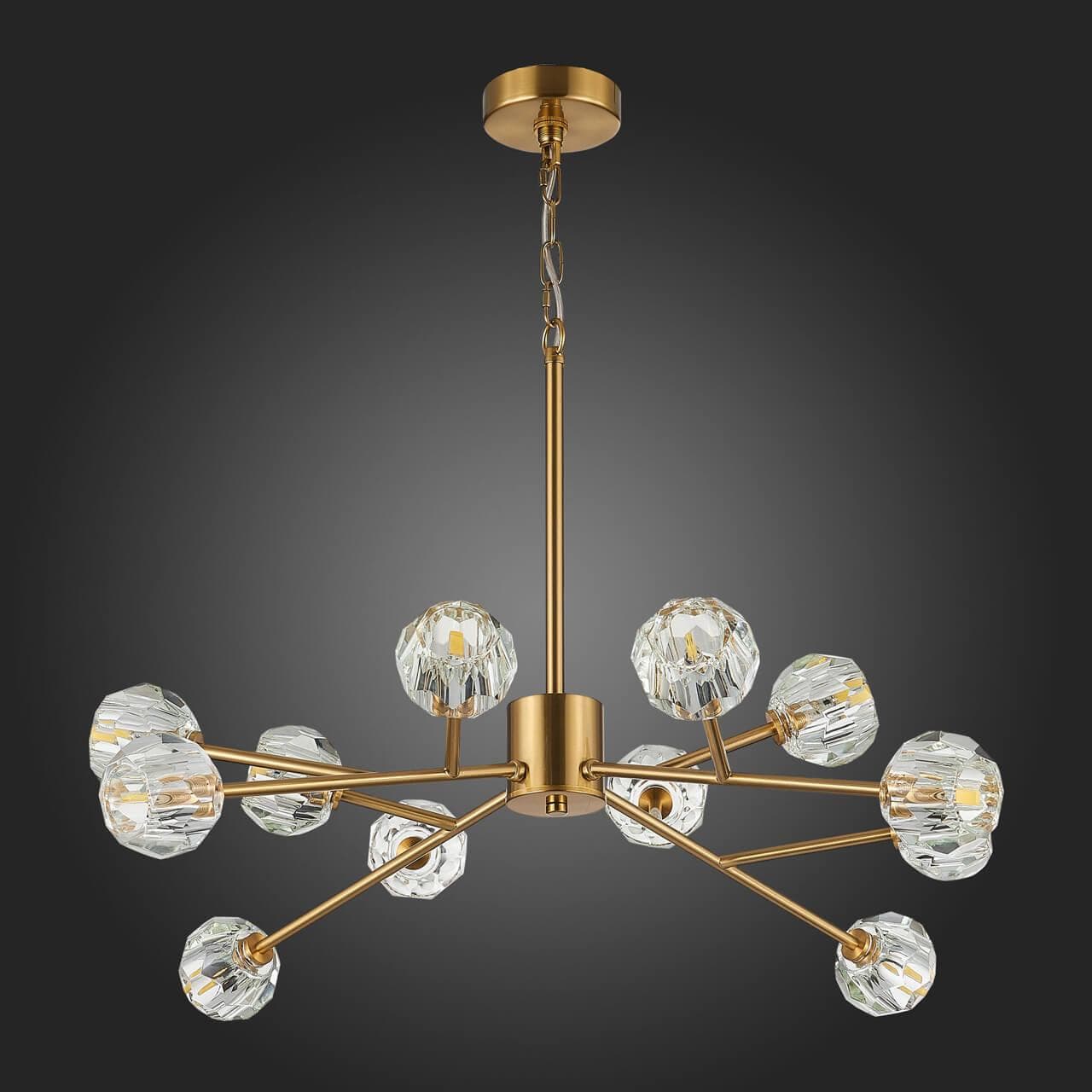 ST Luce SL1166.303.12 Светильник подвесной Латунь/Прозрачный G4 12*3W — миниатюра 3