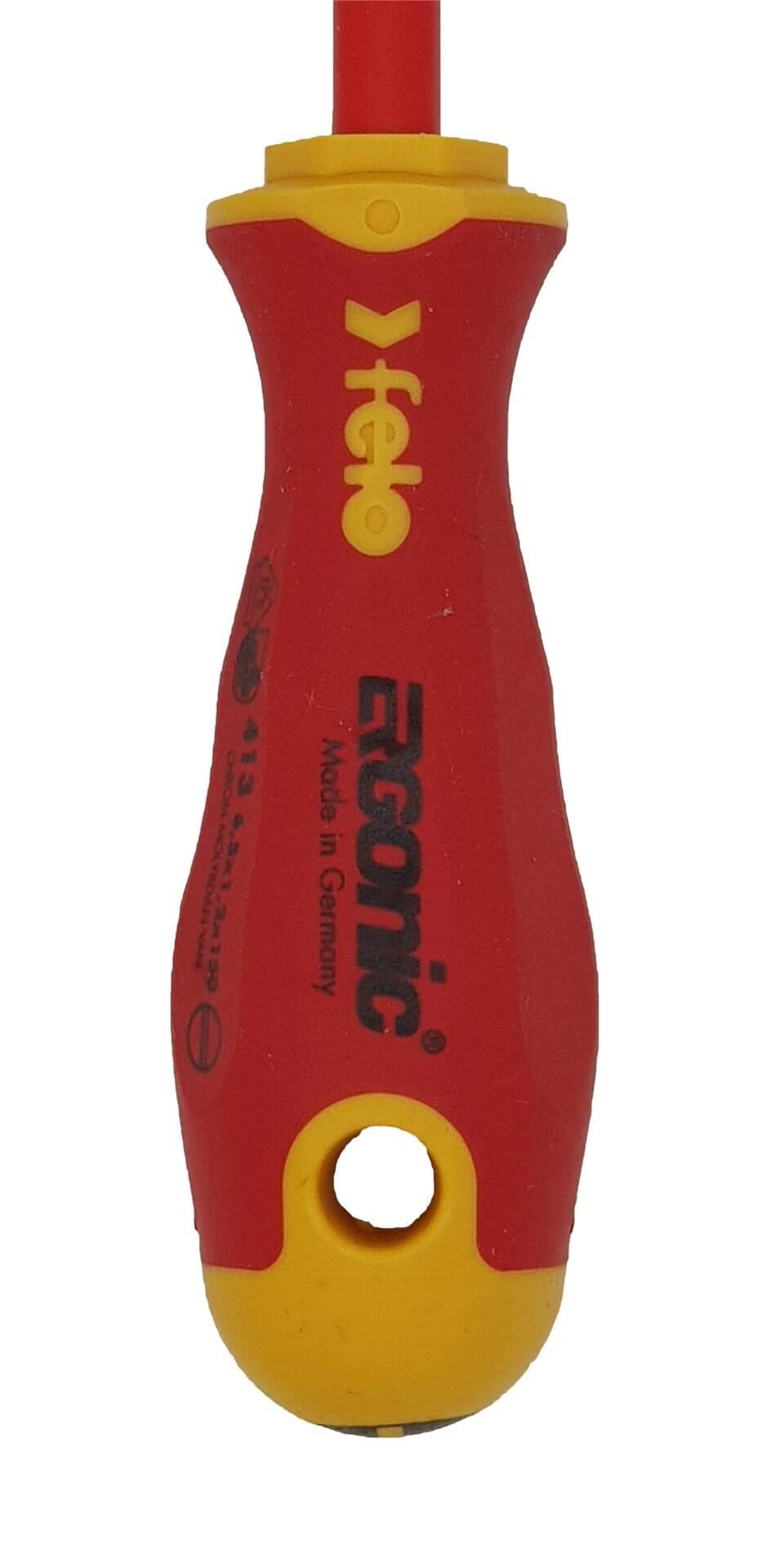 Felo Отвертка диэлектрическая Ergonic плоская шлицевая 6,5X1,2X150 41306590 — миниатюра 2
