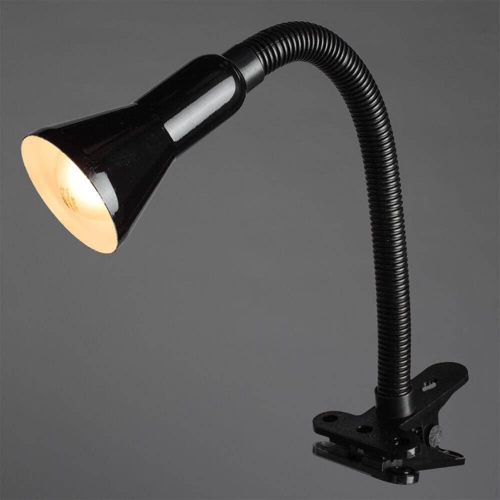 Arte Lamp Cord Черная Лампа настольная офисная 40W E14 A1210LT-1BK — миниатюра 2