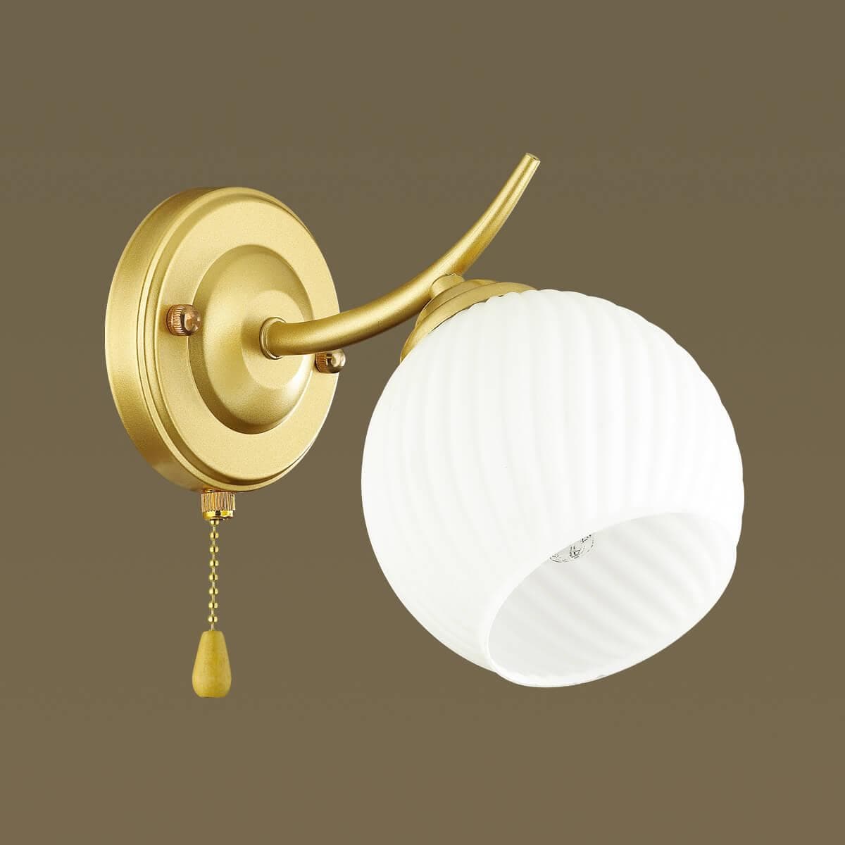 Lumion 4545/1W COMFI LN21 051 матовое золото, белый Бра E27 60W 220V GISELLE — миниатюра 3