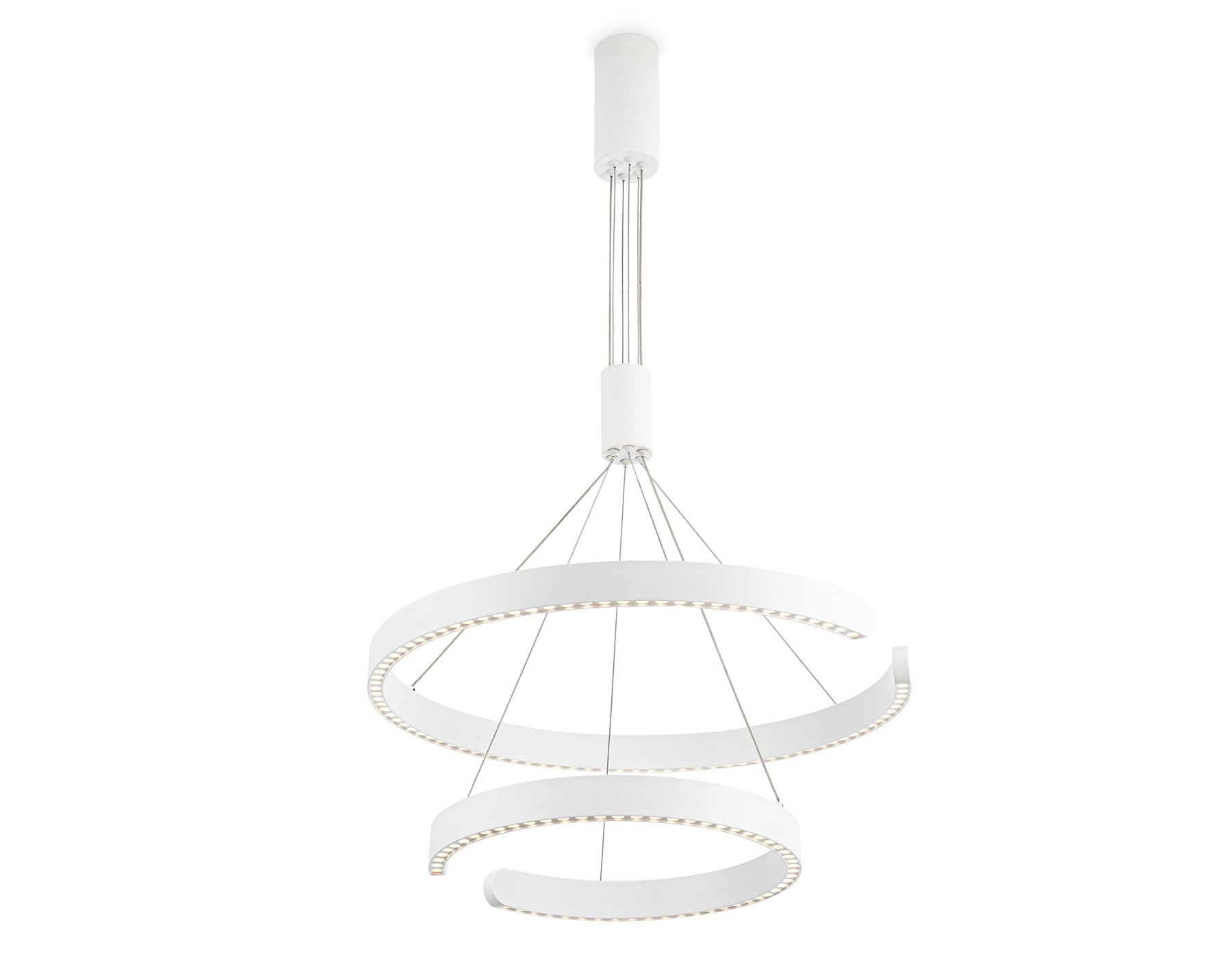 Ambrella Светильник подвесной светодиодный FL5884/2 WH белый 45W 3000K/4200K/6400K D600/400*1200 (без ПДУ) — миниатюра 2