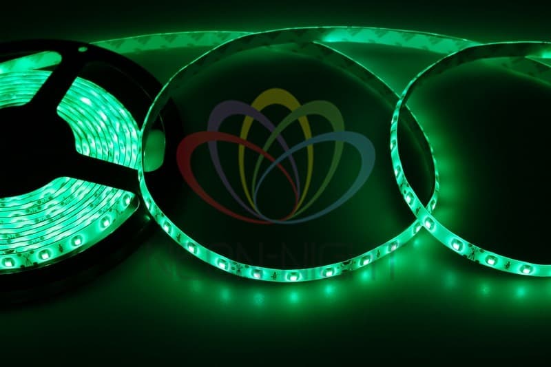 LAMPER LED лента силикон, 8 мм, IP65, SMD 2835, 60 LED/m, 12 V, цвет свечения зеленый 141-354 — миниатюра 1