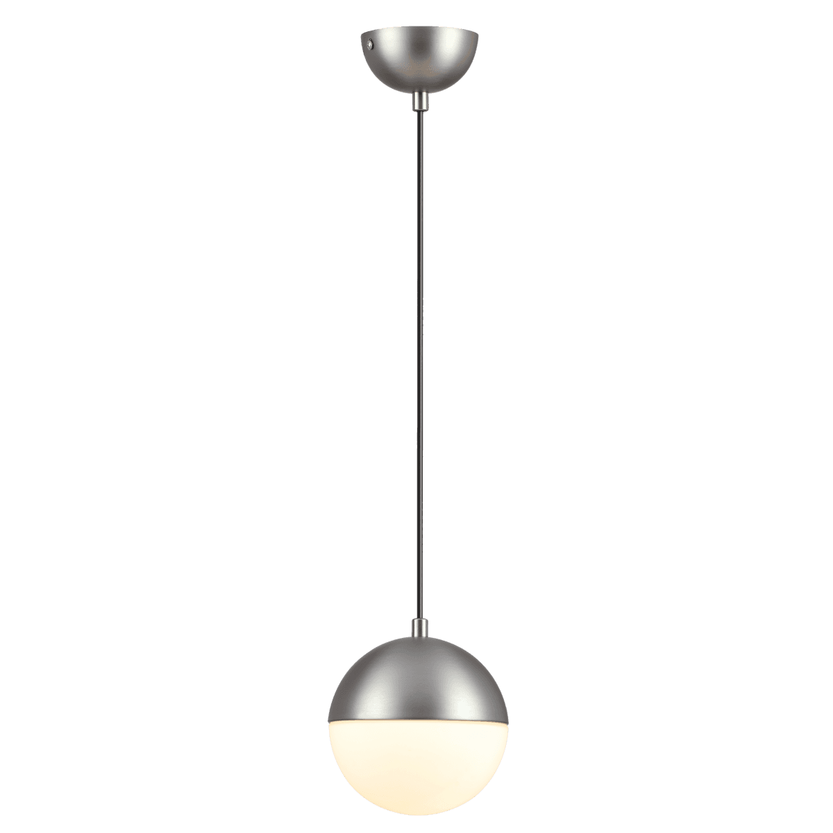 Odeon Light 4959/1 PENDANT ODL22 243 мат.никель/металл/белый/стекло Подвес E27 1*40W PINGA — миниатюра 2