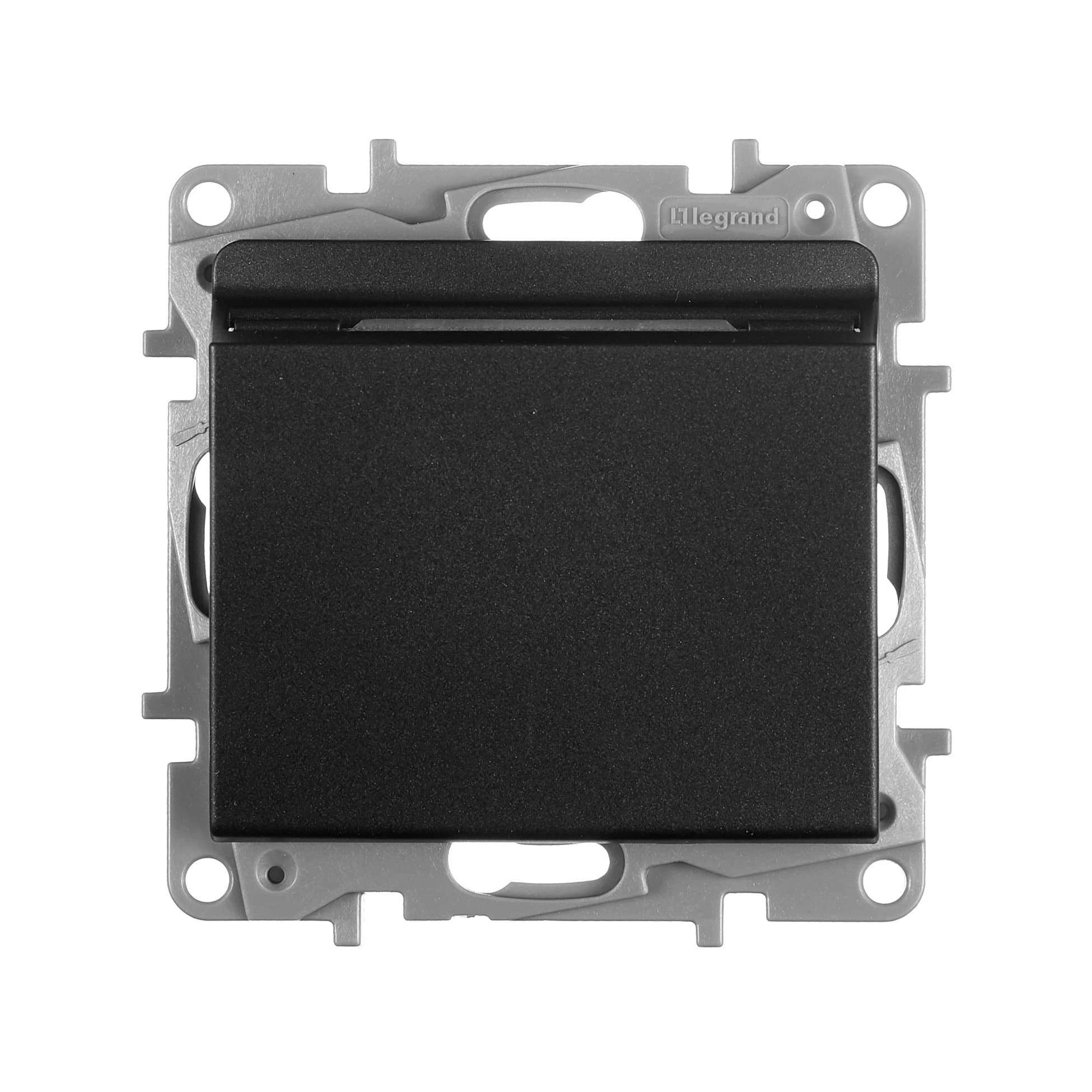 Legrand Etika Антрацит Выключатель карточный с выдержкой времени, с подсветкой 672693 — миниатюра 3