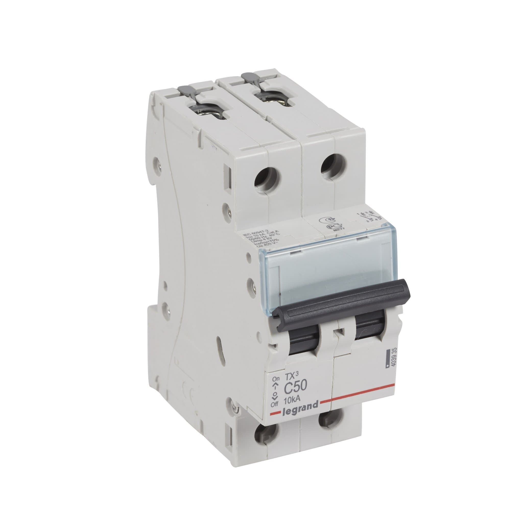 Legrand TX3 Автоматический выключатель 2P 50A (С) 6000/10kA 403935 — миниатюра 1