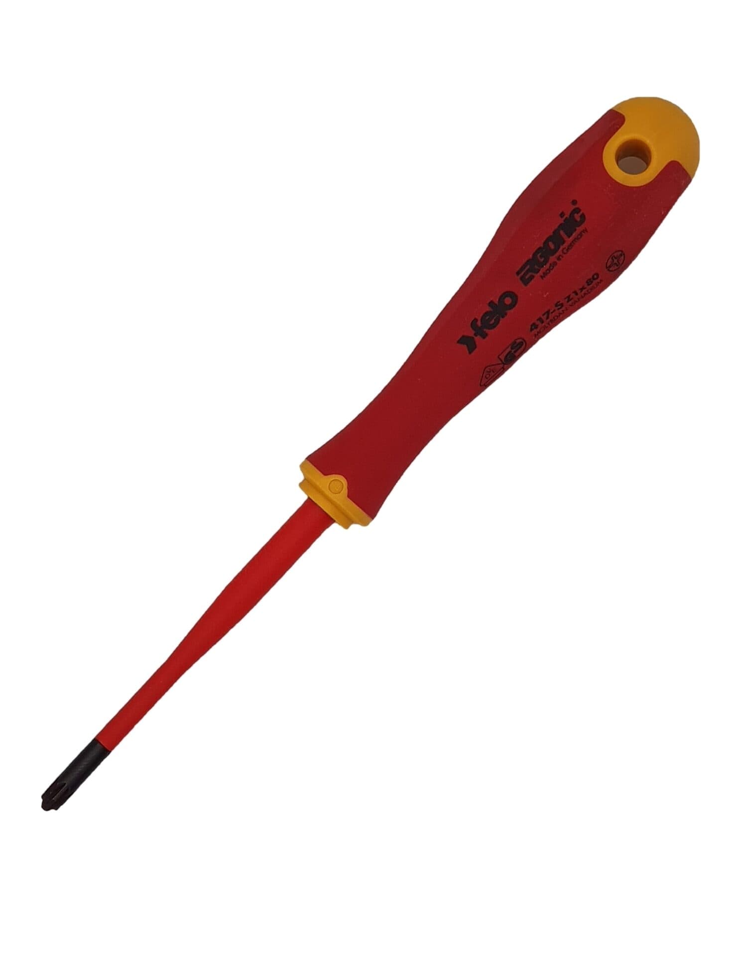 Felo Отвертка диэлектрическая Ergonic  крестовая +/- E-SLIM Z 1X80 41719290 — миниатюра 2