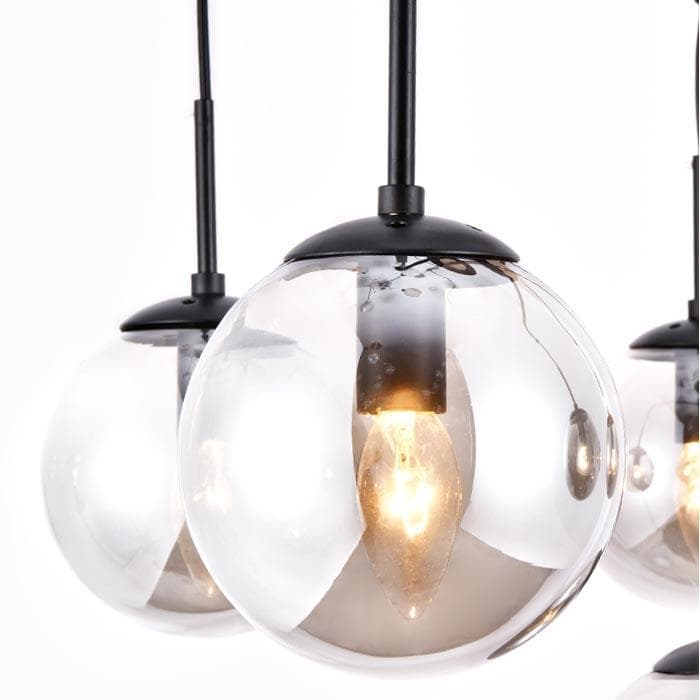 Ambrella Подвесная люстра TR9030/6 BK/SM черный/дымчатый E14 max 40W D620*760 — миниатюра 2