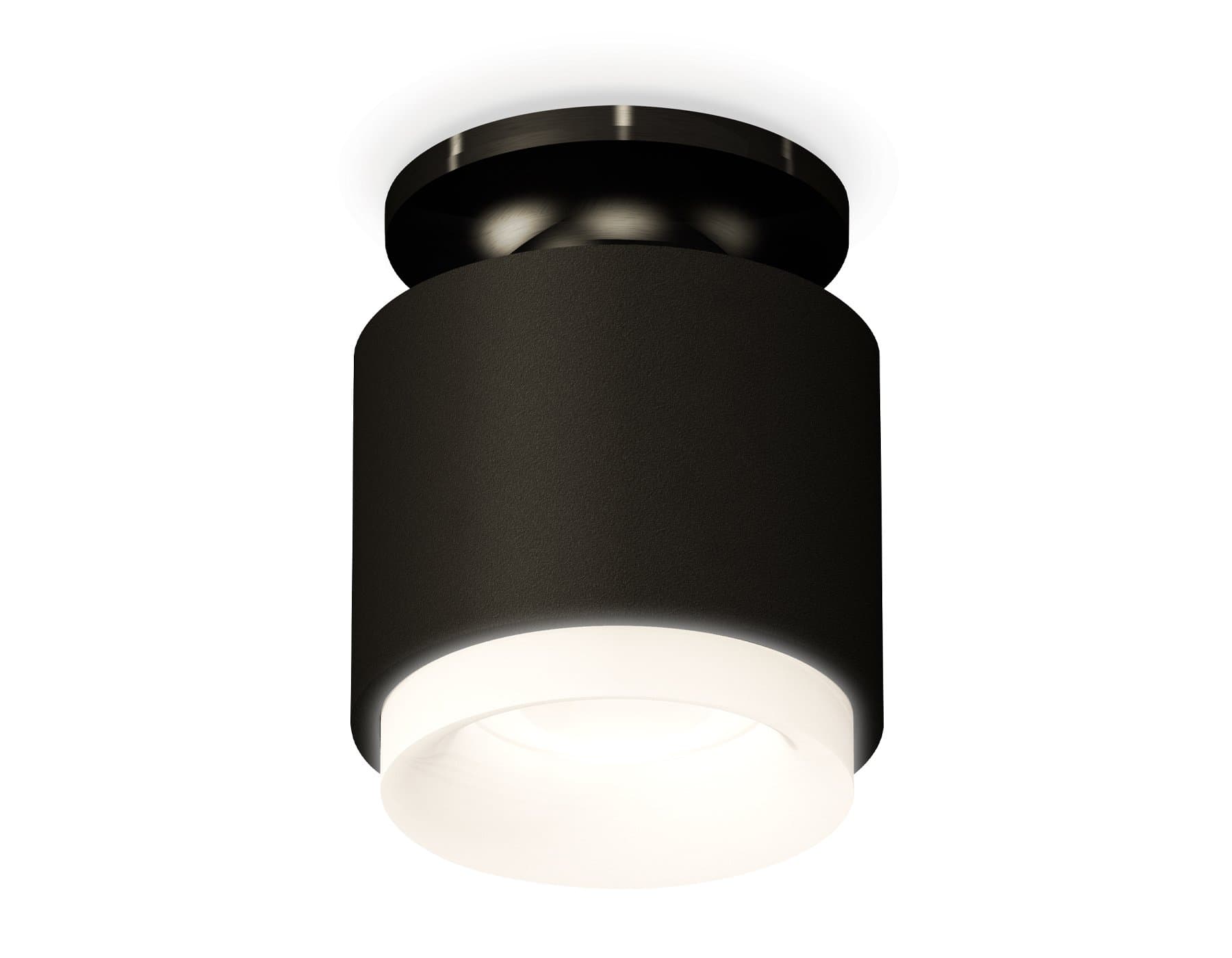 Ambrella Комплект накладного светильника с акрилом XS7511064 SBK/PBK/FR черный песок/черный полированный/белый матовый MR16 GU5.3 (N7926, C7511, N7165 — миниатюра 1