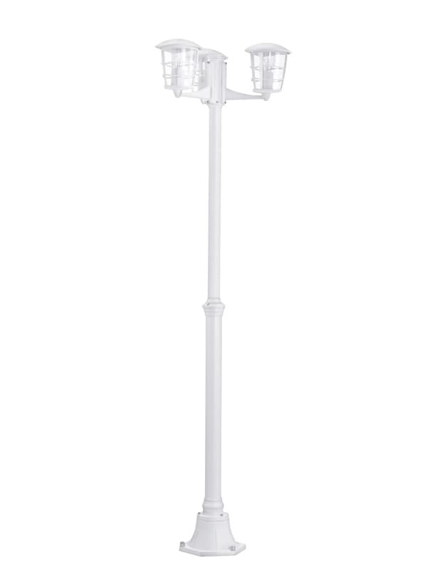 Eglo Уличный фонарь ALORIA, 3х60W (E27), H1800, алюминий, белый/пластик прозрачный 93405