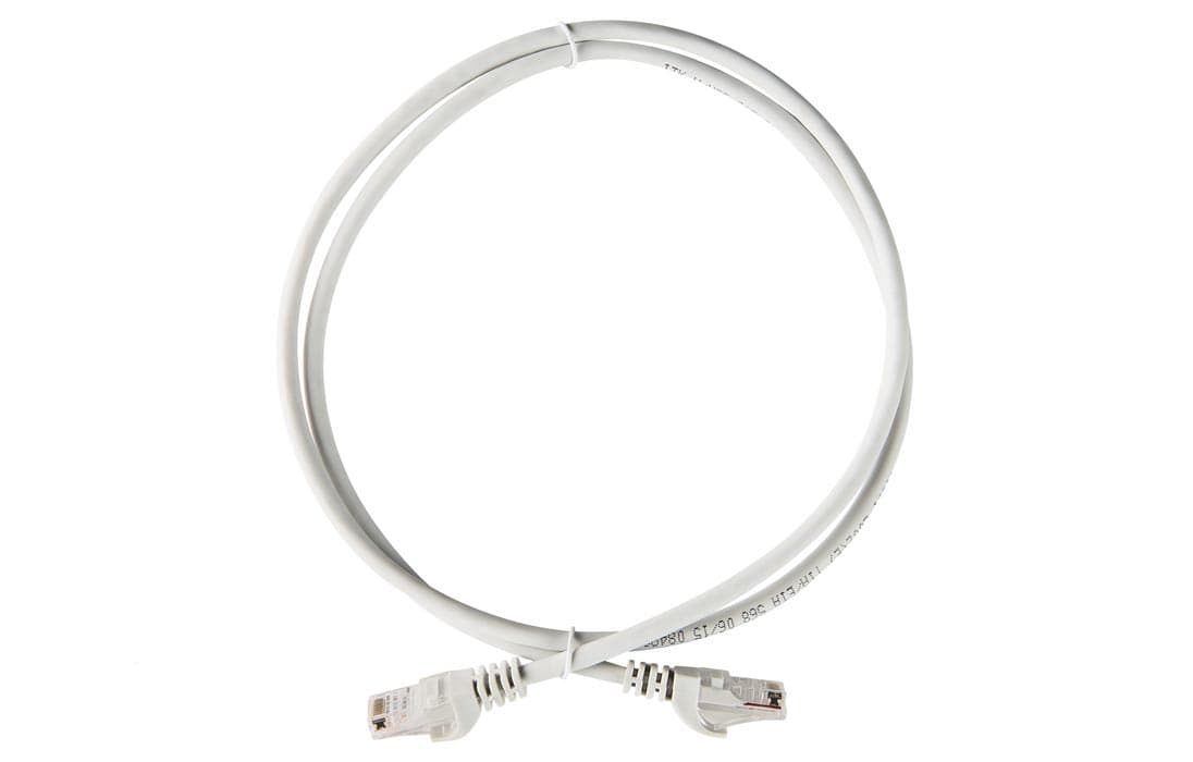 IEK ITK Коммутационный шнур (патч-корд), кат.5Е FTP, 1м, серый PC01-C5EF-1M — миниатюра 3