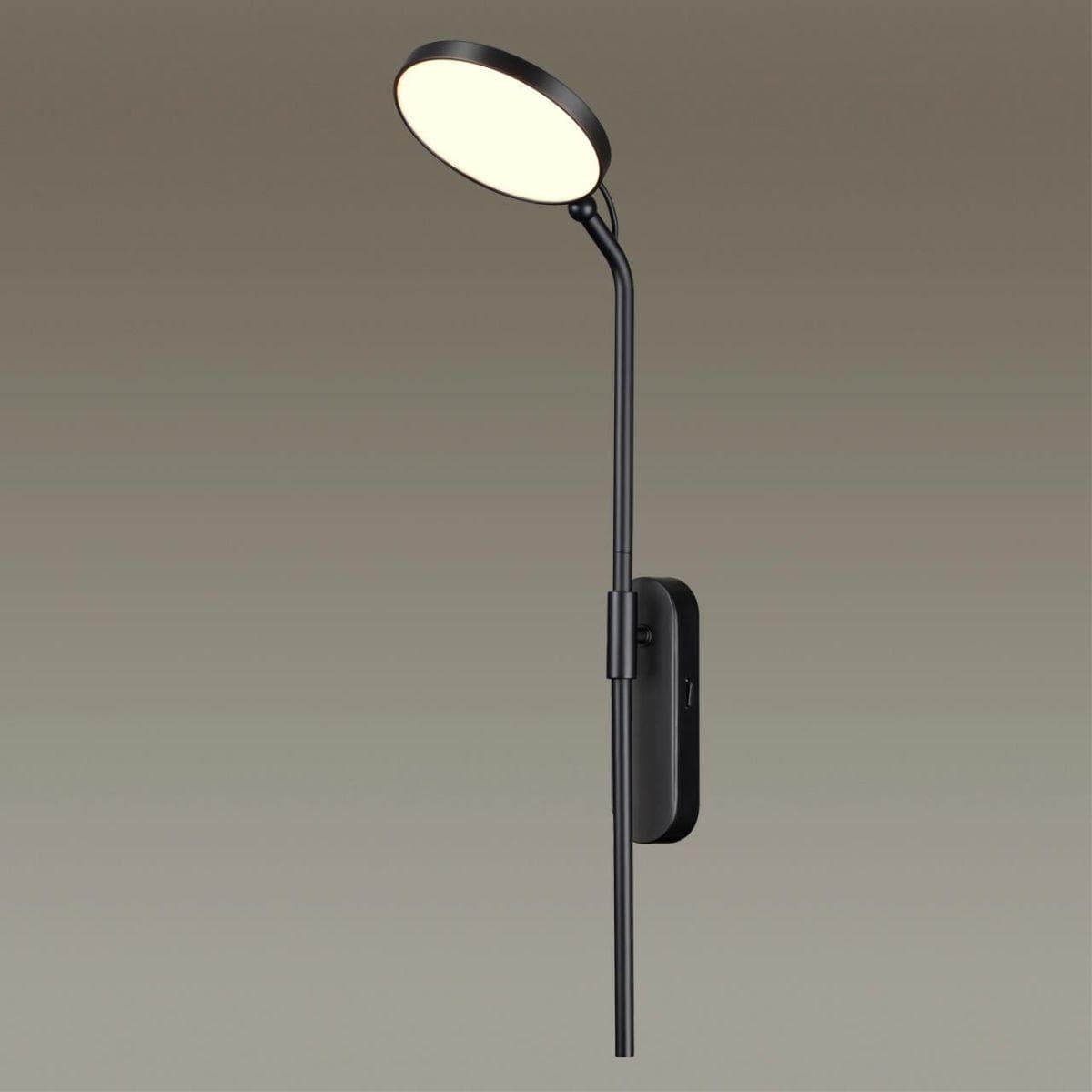 Odeon Light 4296/7WL HIGHTECH ODL22 123 черный/металл Настенный светильник IP20 LED 7W 423Лм 3000K REDMOND — миниатюра 4