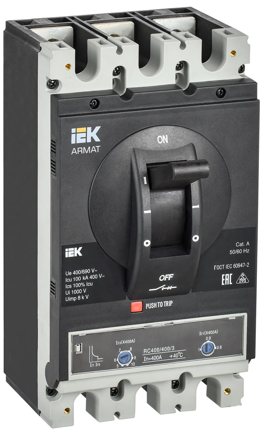 IEK ARMAT Автоматический выключатель в литом корпусе 3P I 100кА 400А ТМ рег.