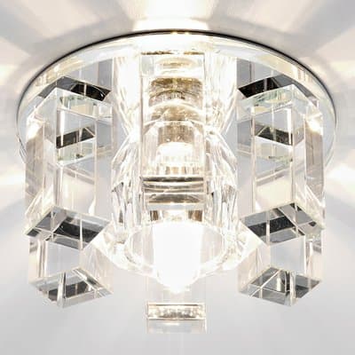 Ambrella Встраиваемый точечный светильник D1017 CL/CL/CH хром/прозрачный G5,3