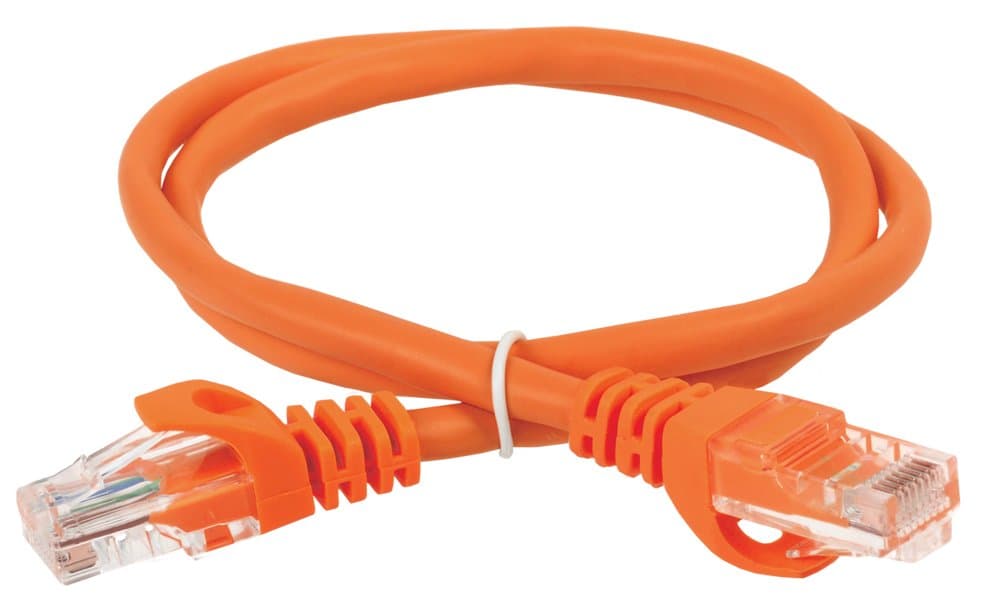 IEK ITK Коммутационный шнур (патч-корд), кат.5Е UTP, 1м, оранжевый PC07-C5EU-1M