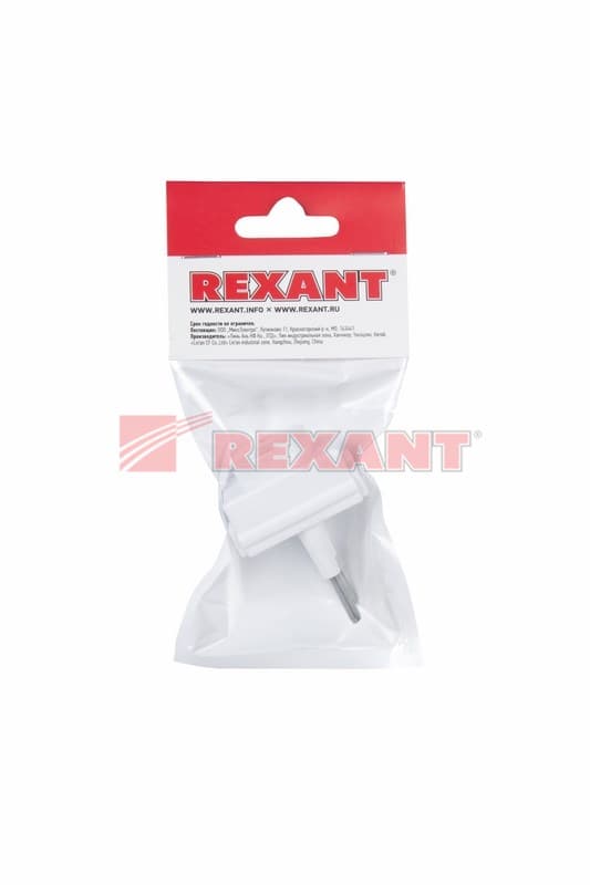 Переходник электрический "козья ножка" 220В, 10А Rexant 11-1065 — миниатюра 2