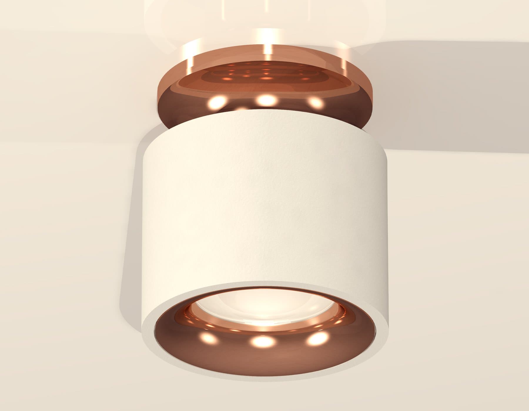 Ambrella Комплект накладного светильника XS7510141 SWH/PPG белый песок/золото розовое полированное MR16 GU5.3 (N7930, C7510, N7015) — миниатюра 2