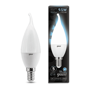 Gauss Лампа Свеча на ветру 9.5W 950lm 4100K E14 LED 104101210