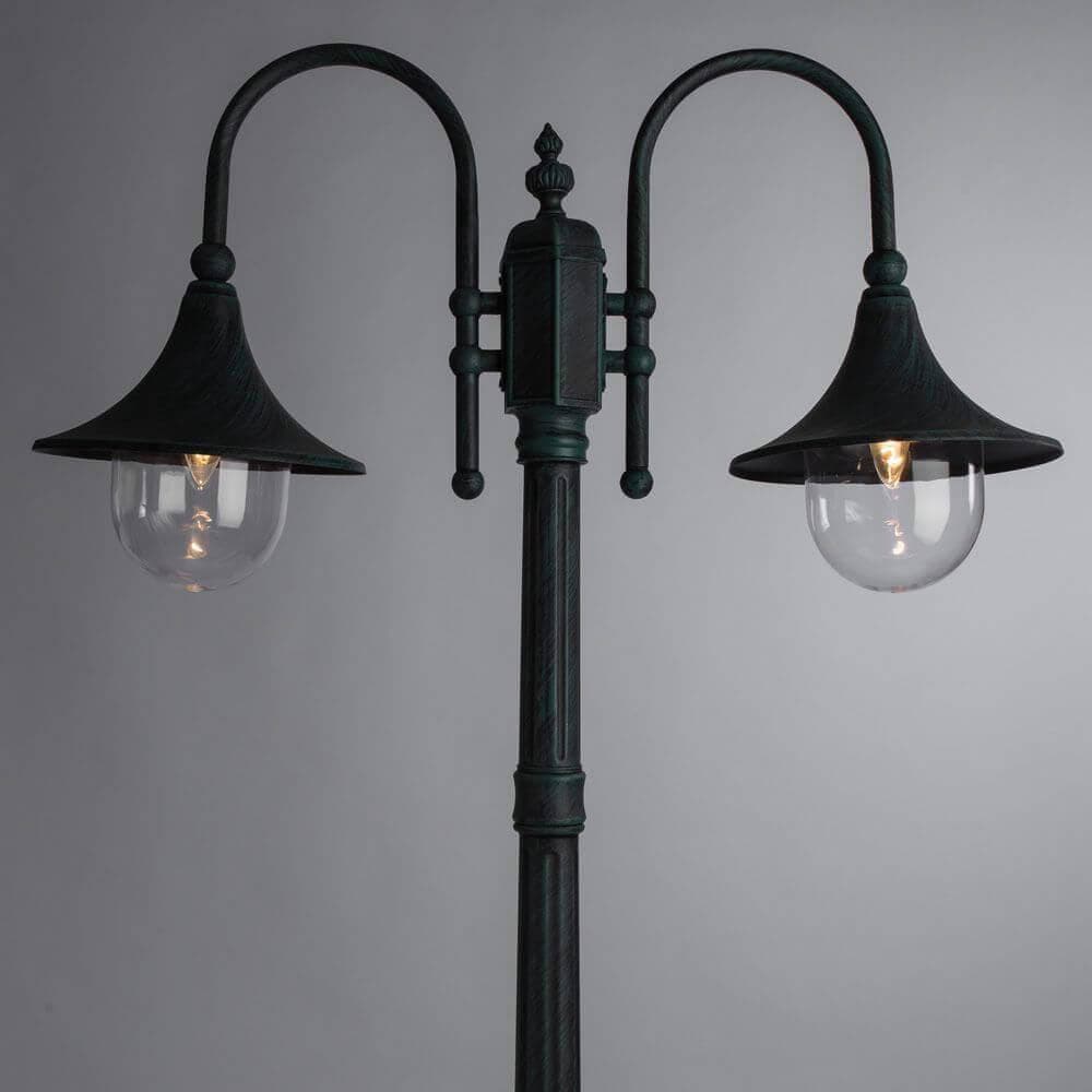 Arte Lamp Malaga Медь/Белый Светильник уличный наземный 2x75W E27 A1086PA-2BG — миниатюра 2