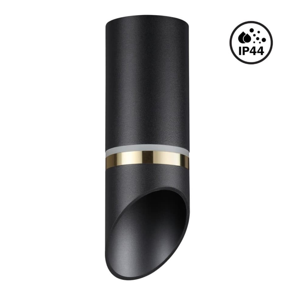 Novotech 370905 OVER NT22 черный/золото Светильник накладной влагозащищенный IP44 GU10 9W 220V DELTA