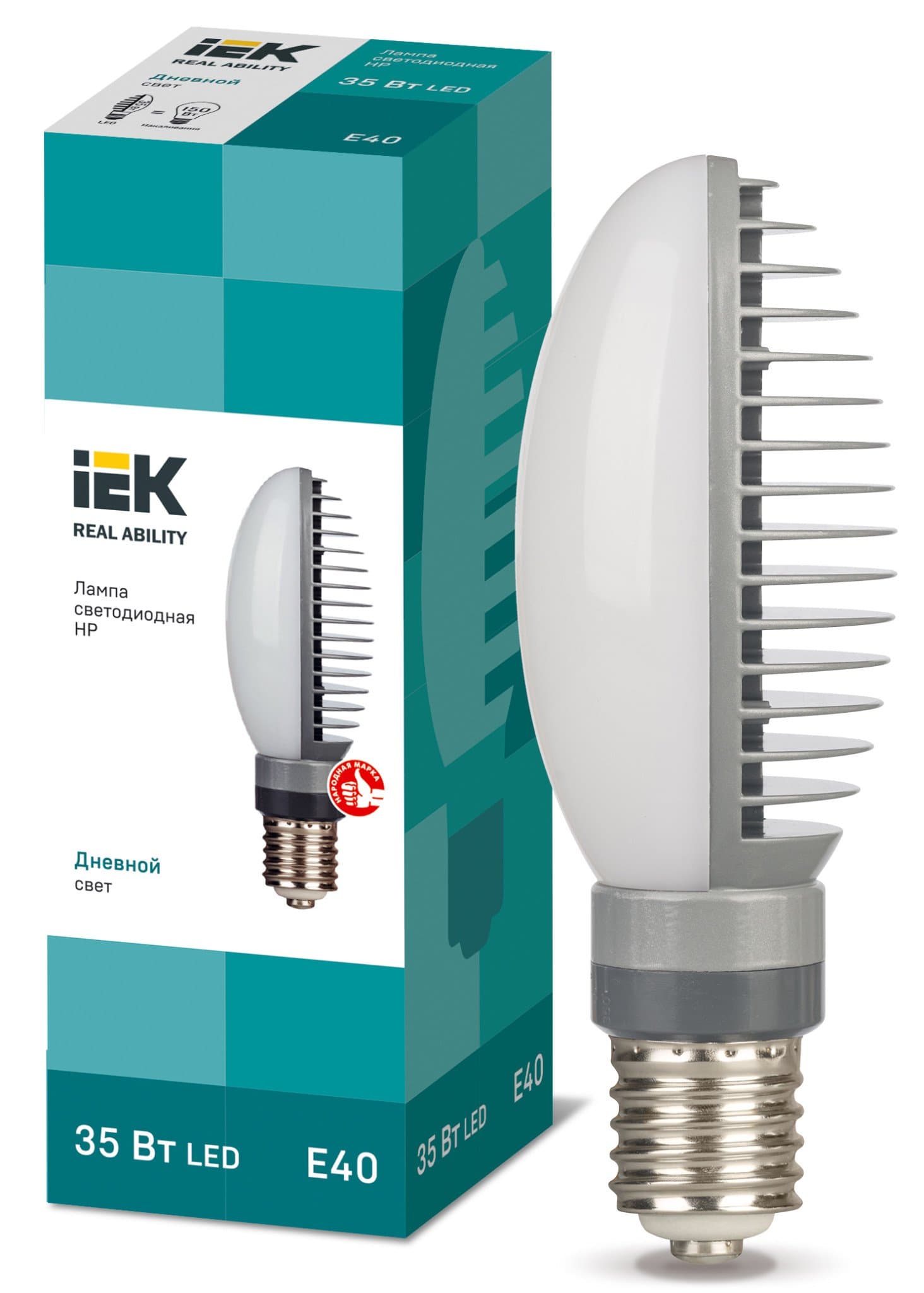 Лампа LED HP 35Вт 120град 230В 5000К E40 пов. цоколь IEK